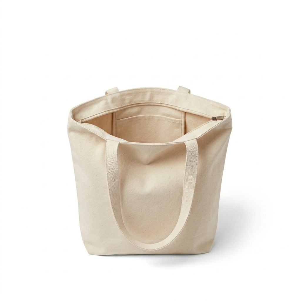 Example Amazon image for the zip-top canvas tote
