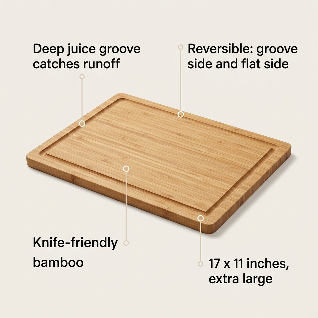 Example TikTok Shop image for the bamboo cutting board