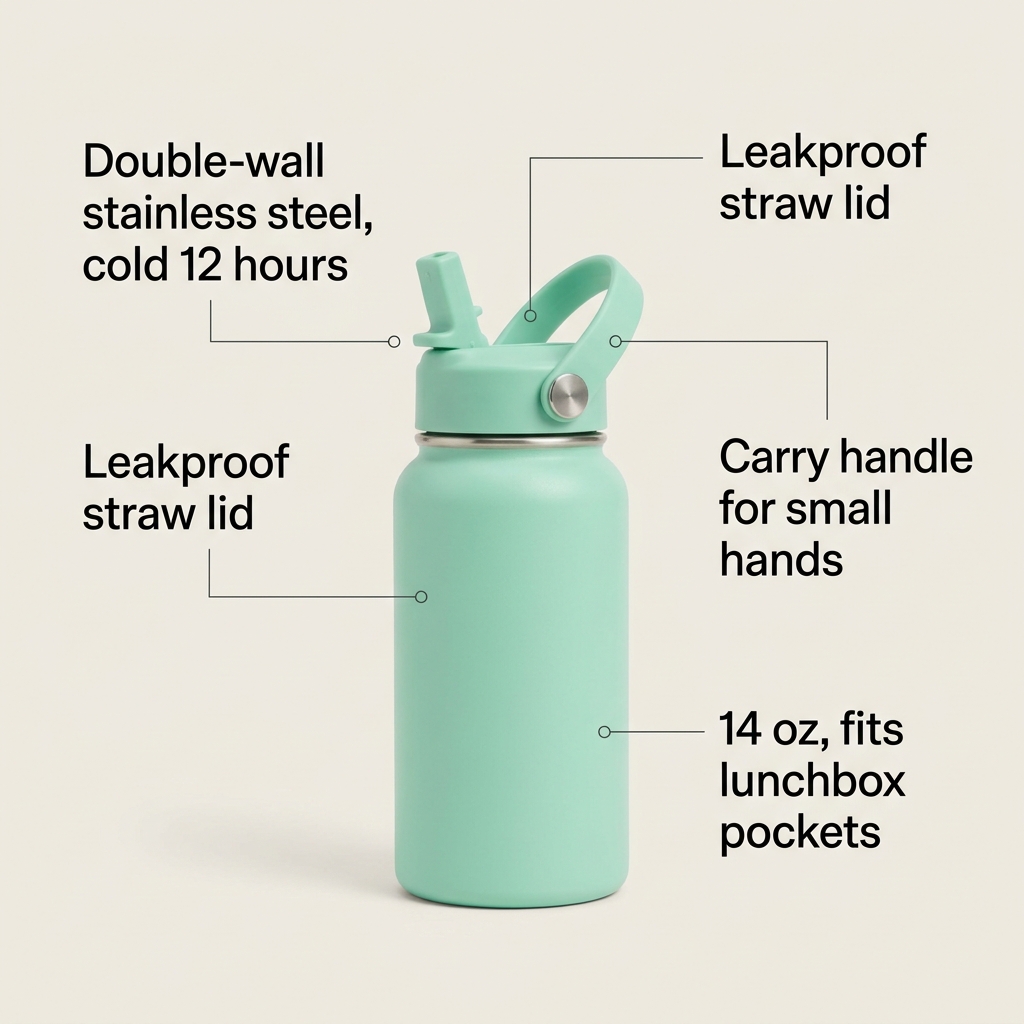 Example TikTok Shop image for the kids insulated bottle