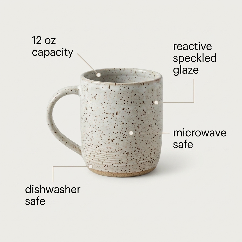 Example TikTok Shop image for the speckled stoneware mug